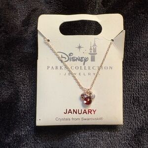 Disney Red and Gold Necklace with Elegant Pendant